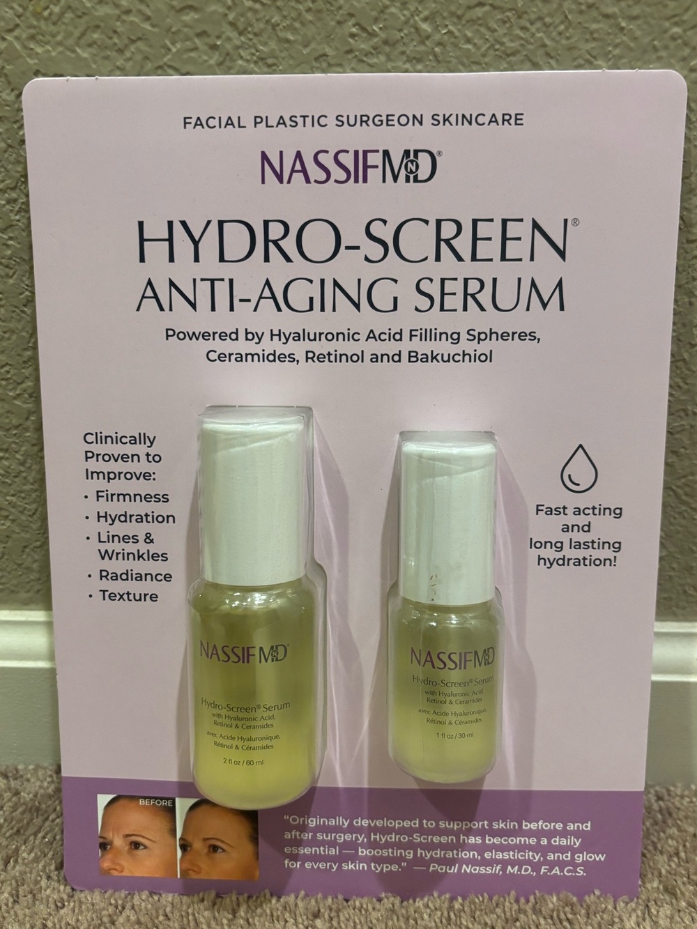 NASSIFMD Hydro-Screen Anti-Aging Serum — Light Green